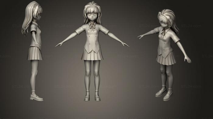 Figurines of girls (Arisa Takanomiya, STKGL_0233) 3D models for cnc